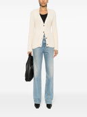 Zamknięte bawełniane bawełniane kardigan na szyję