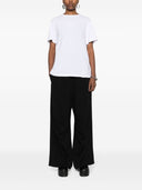 Mm6 Maison Margiela Wide Leg Cotton Trousers
