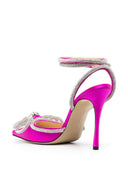 Mach & Mach Pre Double Bow Silk Satin High Heel Pumps