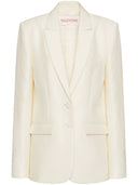 Valentino Toile Iconographe Wool And Silk Blend Blazer Jacket