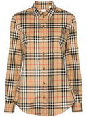 Burberry Check Motif Cotton Shirt