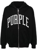 Purple Brand Pre Logo Cotton Full Zip Hoodie