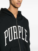 Purple Brand Pre Logo Cotton Full Zip Hoodie