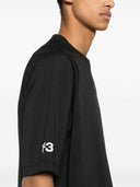 Y 3 Logo Cotton Blend T Shirt