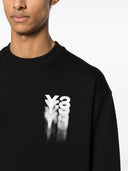 Y 3 Logo Bio -Baumwoll -Sweatshirt