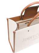 Jimmy Choo Avenue M Tote Canvas And Leather Tote Bag