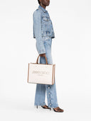 Jimmy Choo Avenue M Tote Canvas And Leather Tote Bag