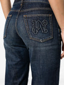 Palm Angels Straight Leg Denim Jeans