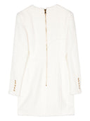 Balmain Buttoned Tweed Short Dress