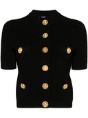 Balmain Embossed Buttons Knitted Cardigan