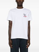 Ps By Paul Smith One Way Zebra Print Cotton T Shirt