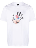 Ps By Paul Smith Hnd Print Cotton T Shirt