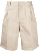 Prada Cotton Wide Leg Bermudas