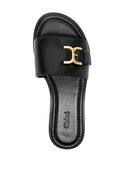 Chloè Marcie Leather Flat Sandals
