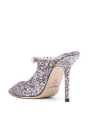 Jimmy Choo Bing 100 Muli del tallone glitter cinghia