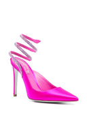 Rene' Caovilla Cloe Satin Slingback Pumps