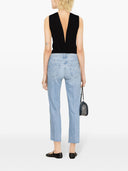Mother Denim Straight Leg Cropped Jeans