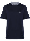 Brunello Cucinelli Logo Cotton T Shirt