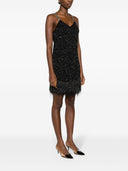 Balmain Fringed Tweed Short Dress