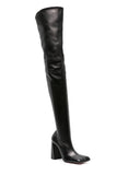 Amina Muaddi High High Leather Heel Boots