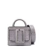 Boyy Bobby 18 Croco Embossed Leather Handbag