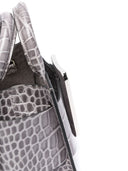 Boyy Bobby 18 Croco Embossed Leather Handbag