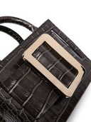 Boyy Bobby 18 Croco Embossed Leather Handbag