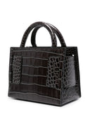Boyy Bobby 18 Croco Embossed Leather Handbag