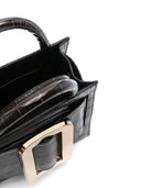 Boyy Bobby 18 Croco Embossed Leather Handbag