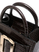 Boyy Bobby 23 Croco Embossed Leather Handbag