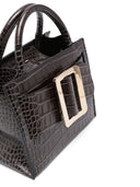 Boyy Bobby 23 Croco Embossed Leather Handbag