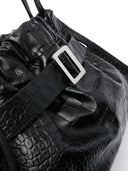 Boyy Scrunchy Satchel Soft Croco Embossed Leather Shoulder Bag