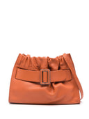 Boyy firkantet knasende myk skinn crossbody veske