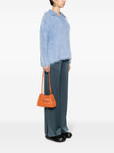 Boyy firkantet knasende myk skinn crossbody veske