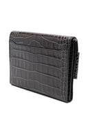 Boyy Buckle Travel Case Croco Embossed Leather Clutch Bag