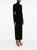 Norma Kamali Side Slits Turtleneck Midi Dress