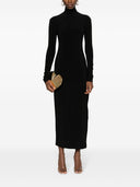 Norma Kamali Side Slits Turtleneck Midi Dress
