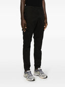 Stone Island Logo Cotton Slim Trousers