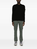 Stone Island Logo Cotton Slim Trousers