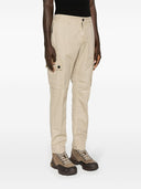 Stone Island Logo Cotton Slim Trousers