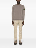 Stone Island Logo Cotton Slim Trousers