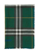 Burberry Check Motif Wool Scarf