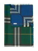 Burberry Check Motif Wool Scarf