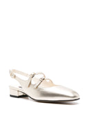 Carel Paris Peche Metallic Leather Slingback Ballet Flats