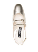 Carel Paris Peche Metallic Leather Slingback Ballet Flats