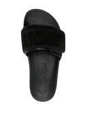 Jimmy Choo Fitz/F Leather Pool Slippers