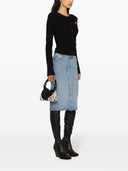 Mm6 Maison Margiela Denim Midi Skirt