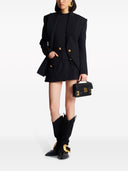 Balmain Buttoned Wool Mini Skirt