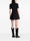 Balmain Buttoned Wool Mini Skirt