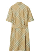 Burberry Check Motif Cotton Shirt Dress